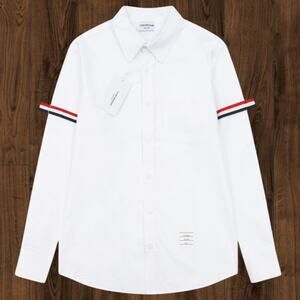Thom Browne Men's White Long Sleeve Shirt